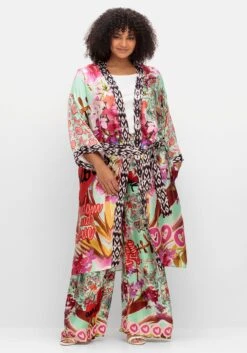 Weite Hose Mit Gummibund Und Alloverdruck