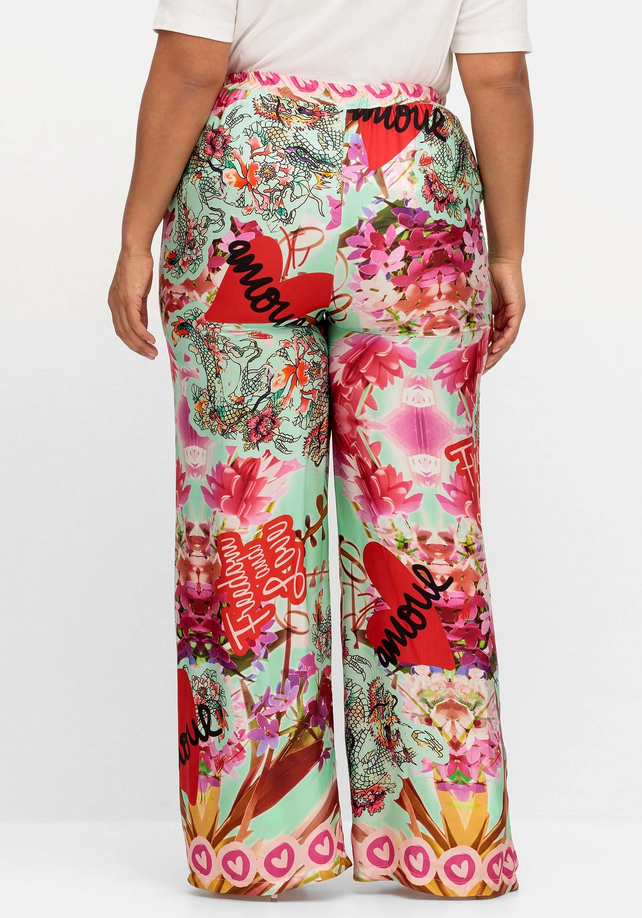 Weite Hose Mit Gummibund Und Alloverdruck 5 Weite Hose Mit Gummibund Und Alloverdruck – Bild 3