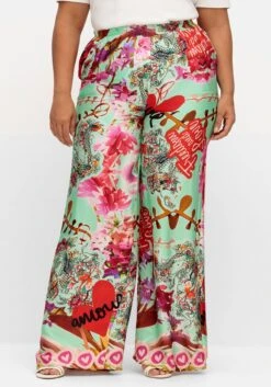 Weite Hose Mit Gummibund Und Alloverdruck 14 Weite Hose Mit Gummibund Und Alloverdruck -Sheego Verkaufsgeschäft 15045201098 04S6L 02 SH