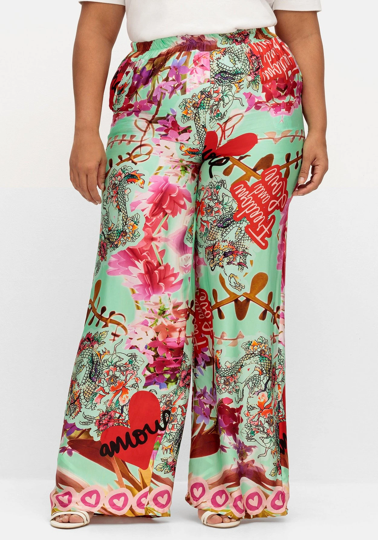 Weite Hose Mit Gummibund Und Alloverdruck 8 Weite Hose Mit Gummibund Und Alloverdruck – Bild 6