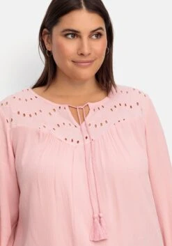 Sheego Crinkle-Tunika Mit Passe Aus Lochstickerei -Sheego Verkaufsgeschäft 15070600244 04V9Z 02 SH