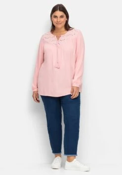 Sheego Crinkle-Tunika Mit Passe Aus Lochstickerei -Sheego Verkaufsgeschäft 15070600244 04VA5 02 SH