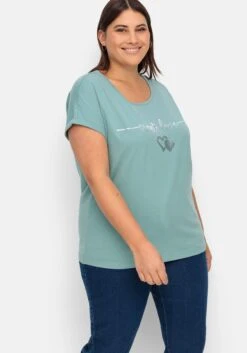 Sheego Jerseyshirt Mit Glitzer-Frontprint 13 Sheego Jerseyshirt Mit Glitzer-Frontprint -Sheego Verkaufsgeschäft 15071002044 04VEZ 02 SH