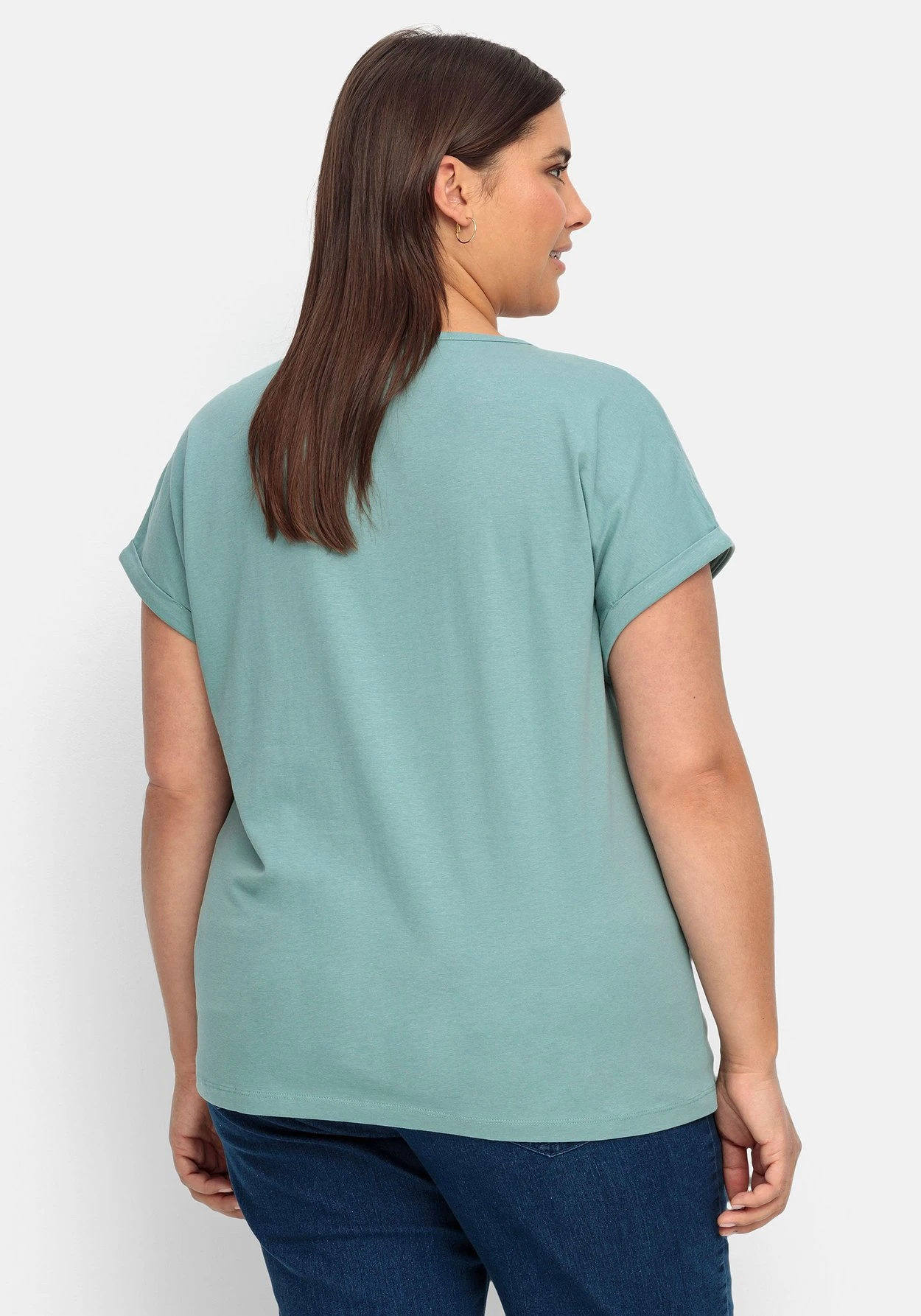 Sheego Jerseyshirt Mit Glitzer-Frontprint 4 Sheego Jerseyshirt Mit Glitzer-Frontprint – Bild 2