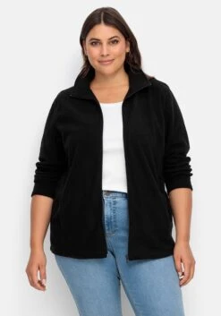 Sheego Kuschelige Fleecejacke Mit Reißverschluss