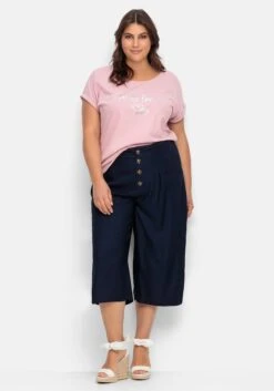 Sheego Culotte In 7/8-Länge Mit Deko-Knöpfen