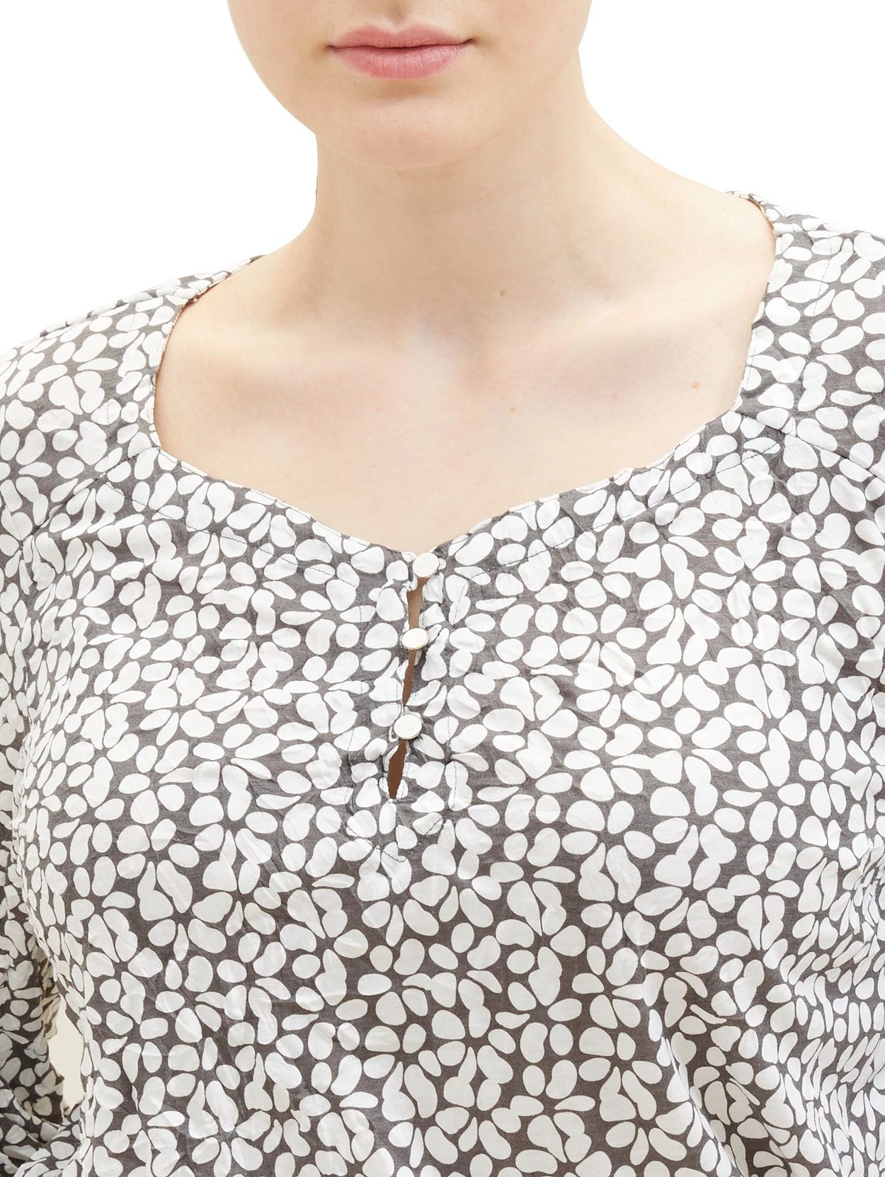 3/4-Arm-Shirt Mit Alloverdruck Und Saumgummizug 7 3/4-Arm-Shirt Mit Alloverdruck Und Saumgummizug – Bild 5