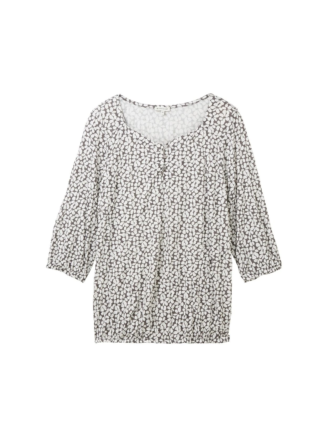 3/4-Arm-Shirt Mit Alloverdruck Und Saumgummizug 5 3/4-Arm-Shirt Mit Alloverdruck Und Saumgummizug – Bild 3