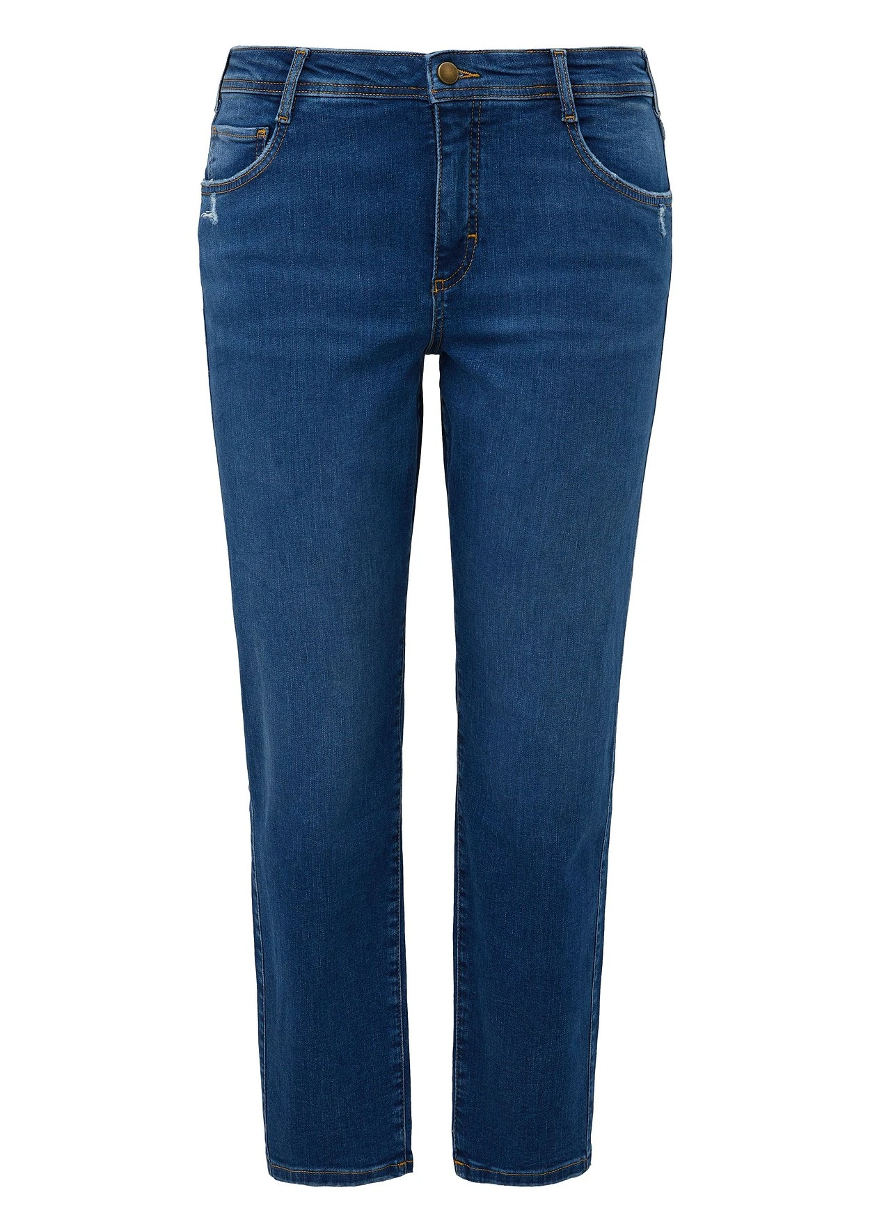 Triangle Schmale Jeans Im Used- Und Destroyed-Look 3 Triangle Schmale Jeans Im Used- Und Destroyed-Look