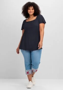 Jerseyshirt Mit Gerüschtem Karree-Ausschnitt 11 Jerseyshirt Mit Gerüschtem Karree-Ausschnitt -Sheego Verkaufsgeschäft 15147402261 04XZ7 00 SH